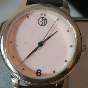 🦋10/$20🦋 3T Goldtone/Pink Leather Women's Watch